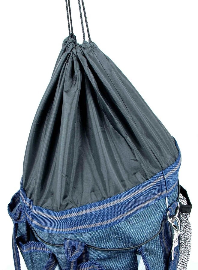 Jeffers Poplar Head Grooming Bag - Horse Grooming Organizer Tote with Pockets for Brushes, Tools, Clippers, Shampoo, Detangler - Stable Barn Kit Carrier for Horses, Pets, Livestock, Blue Jean Baby - Image 4